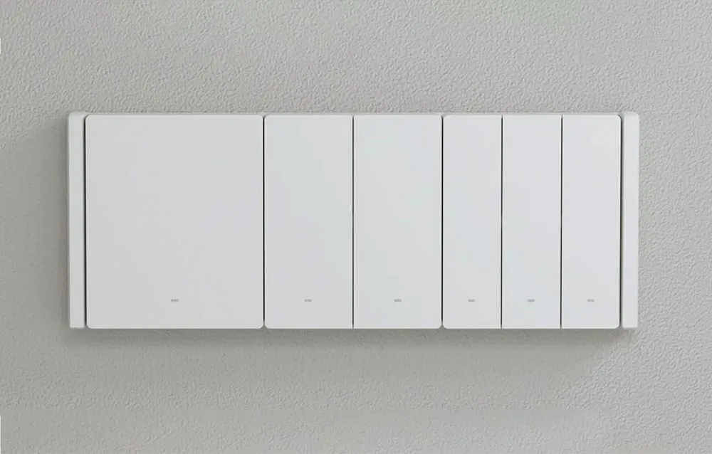 Nutikas valguslüliti Sonoff M5 paigaldatud seinale