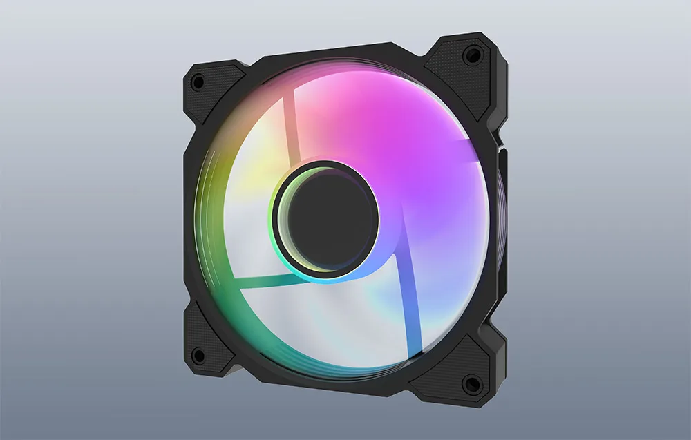 arvuti RGB ventilaator Darkflash DR08 mustas korpuses esivaates