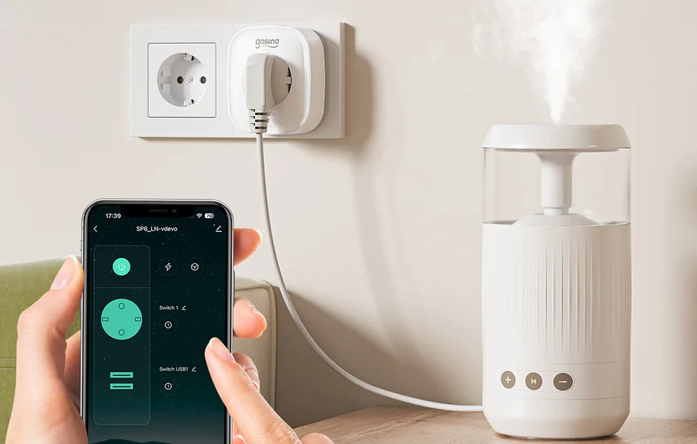 USB ja USB-C pistikutega nutikas pistikupesa kiireks laadimiseks