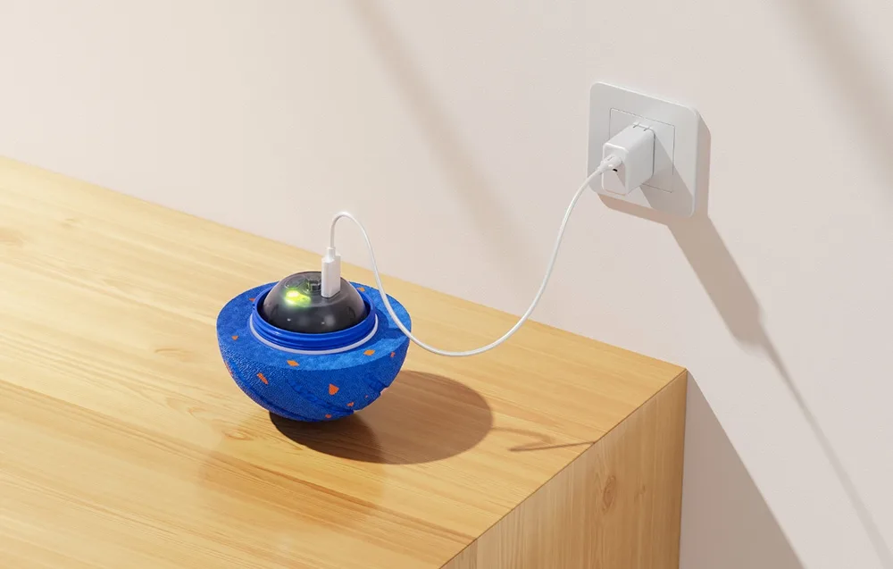 Interaktiivne koera mänguasi USB-C kaabliga laadimisel