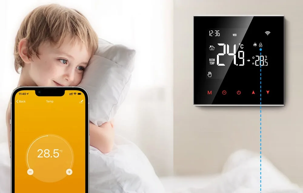Veeboileri temperatuuri kaugjuhtimine nutitelefoni ja häälassistendiga