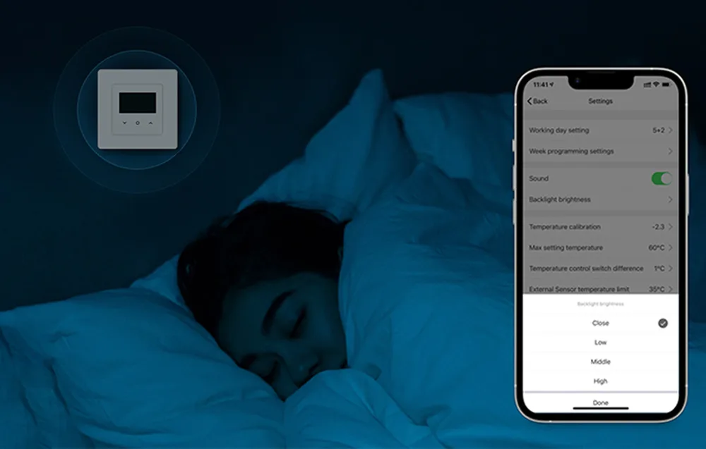 nutika katlatermostaadi programmeerimine mobiilirakenduses