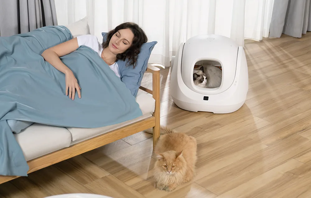 Nutikas kassiliivakasti Catlink BayMax töörežiimide valikud juhtpaneelil