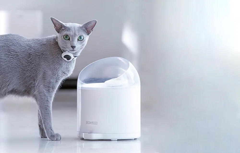 nutikas kasside veedosaator Catlink Pure 2 modernse disainiga valges toonis