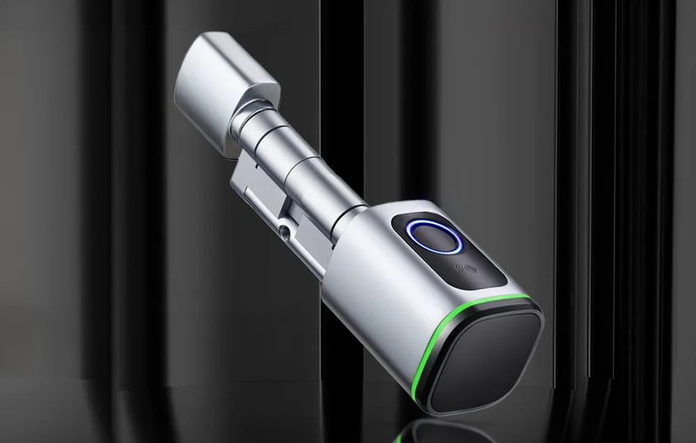 Nutikas lukusilinder Avatto SDL-S1-S90 hõbedase viimistlusega laual
