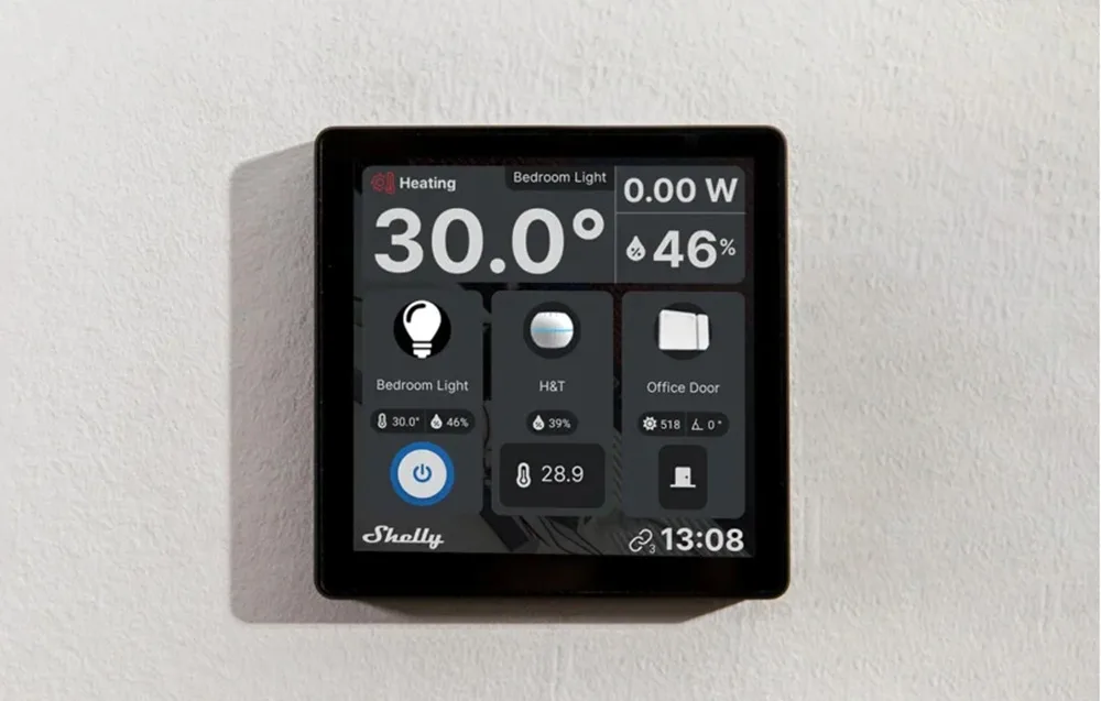 Nutikas kodujuhtimise paneel koos ümbruses oleva temperatuuri- ja niiskusanduriga