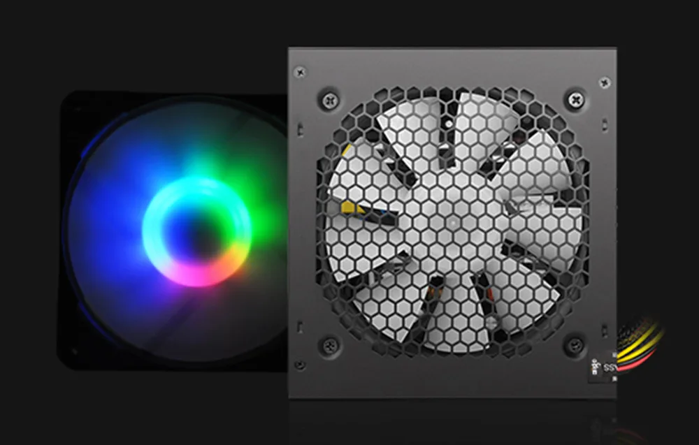 700W arvuti toiteplokk tumeda RGB valgustusega korpuses