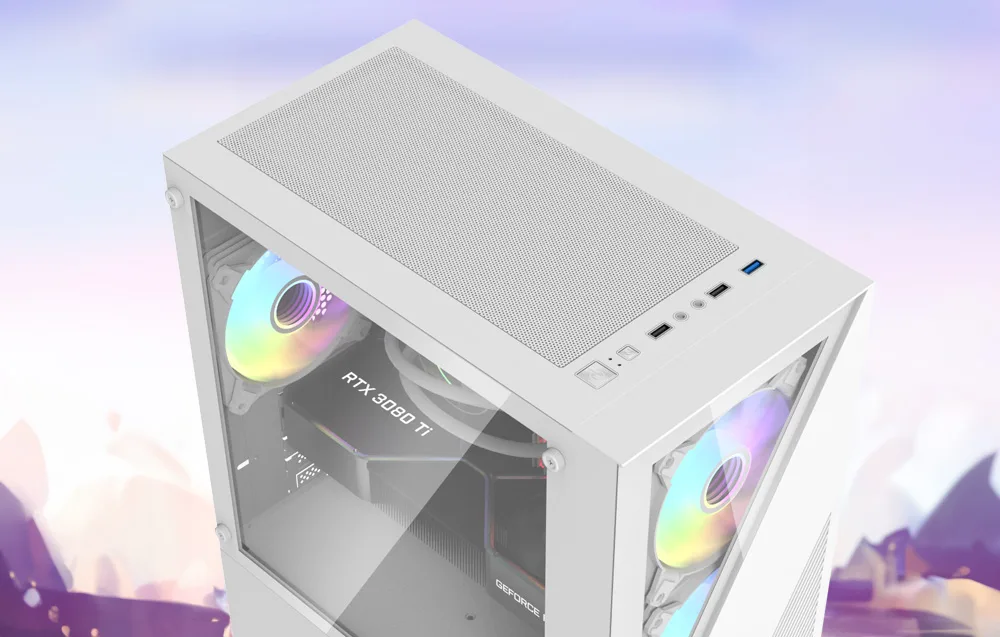 Darkflash E330M jahutusvõimalused: paigutatavad ventilaatori ja radiaatori kohad arvutikorpuses
