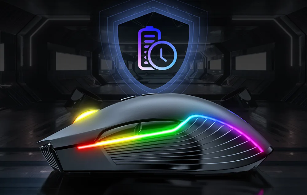 Juhtmevaba hiir aku ja kella ikoonidega