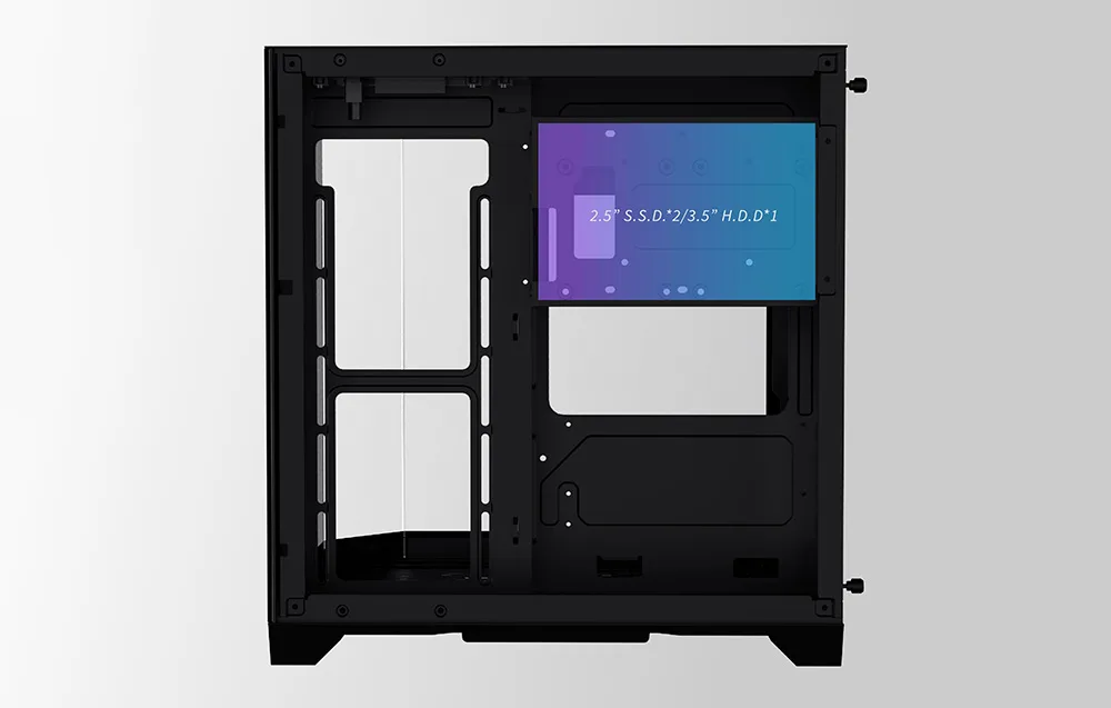 FT350 mänguri arvutikorpuse SSD ja HDD pesad