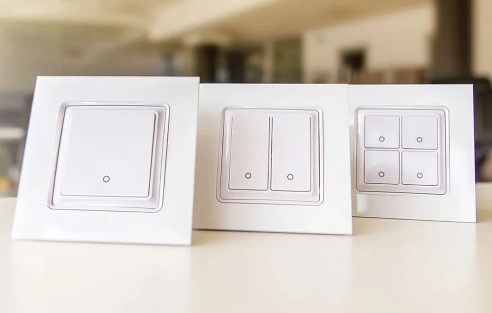 Nutikas seinaklapp Shelly Wallswitch4White, 4-nupuline, valge