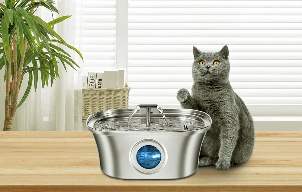 Roostevabast terasest lemmiklooma joogipurskkaev Petwant PWS-141B