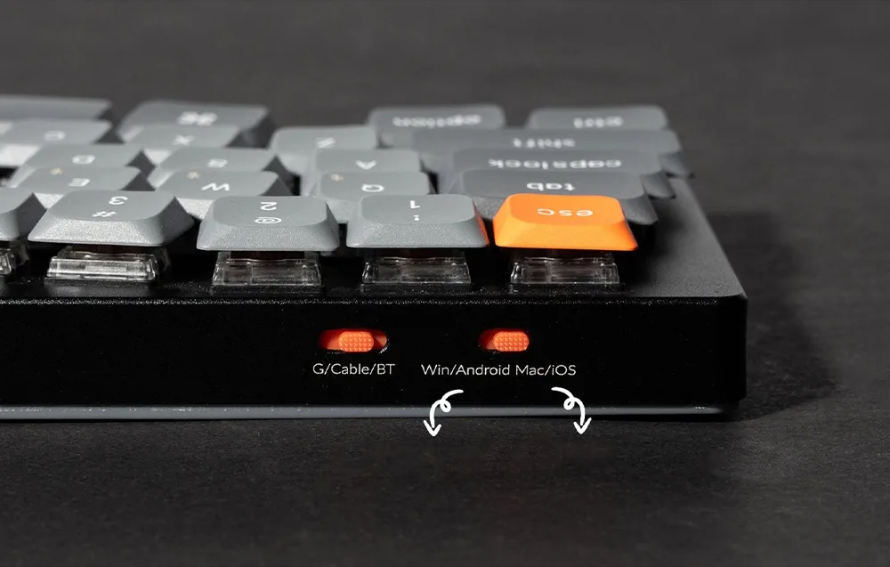 Keychron K11 Max mitme ühendusvõimalusega ergonoomiline madala profiiliga klaviatuur