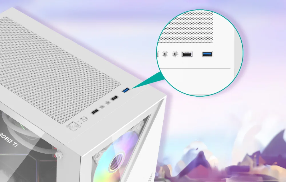Darkflash E330M arvutikorpuse esipaneel USB ja audioühendustega