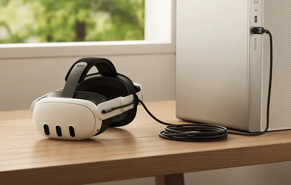 VR linkkaabel L-kujulise ühendusega ühenduses VR prillidega