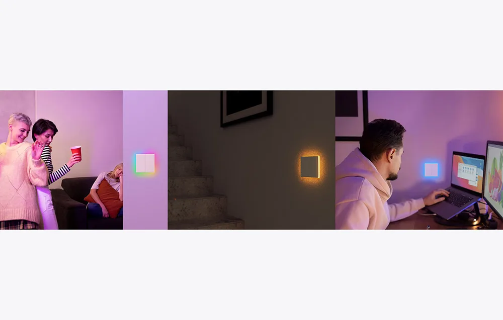 Nutikas puutetundlik seinakontakt Sonoff TX T5 2C koos LED-taustvalgustusega