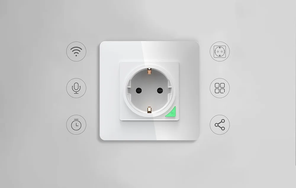 wifi nutipistik Avatto N-WOT10-EU-W seinal valge