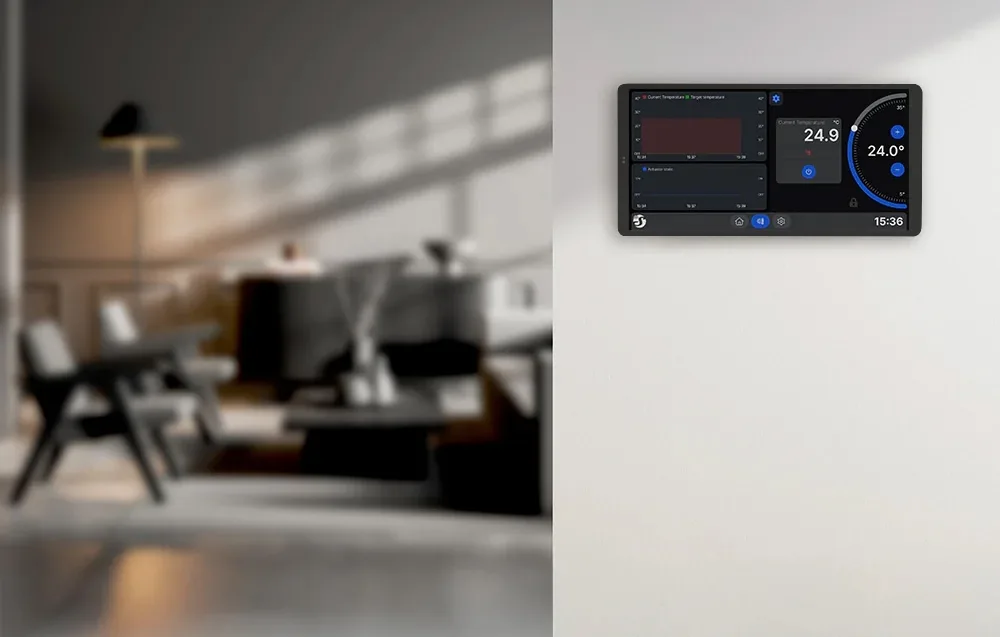 Energiatarbimise jälgimine Shelly Wall Display X2 abil