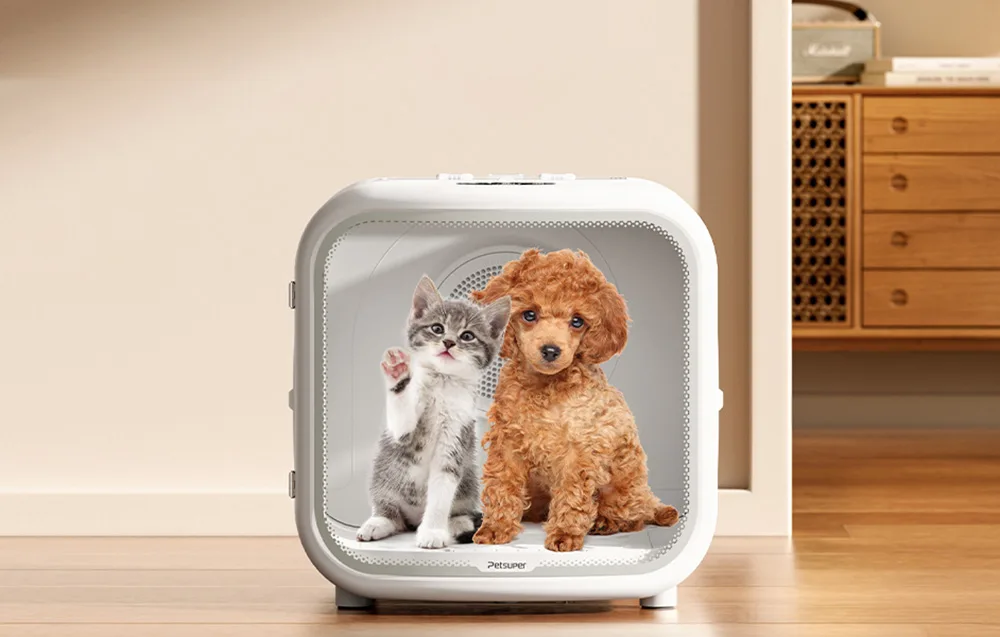 Petsuper PD01 lemmikloomakuivati avatud sisemus ja suur mahutavus