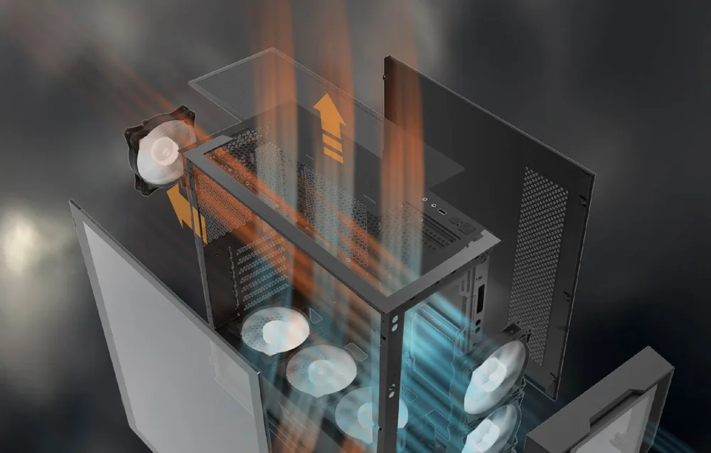 RGB valgustusega arvutikorpuse jahutussüsteem