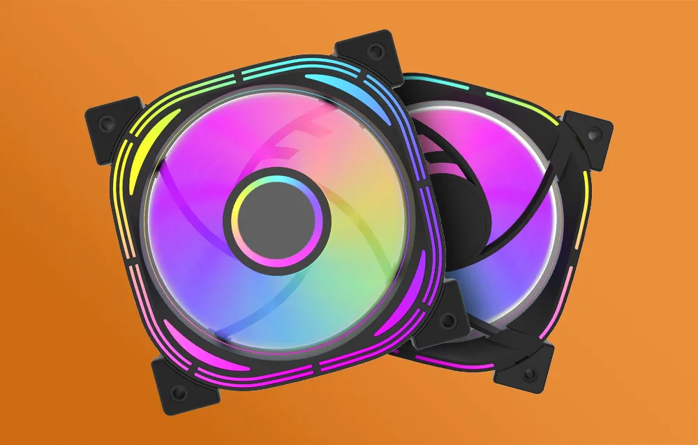 Musta värvi vibratsioonivastane arvuti korpuse ventilaator