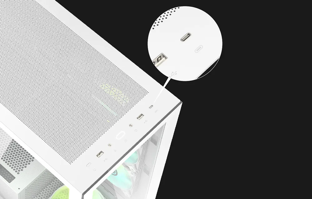 arvutikorpuse esipaneel USB ja audioliidestega