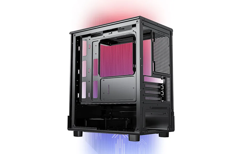 Arvutikorpus rgb Darkflash DB330M must, RGB efektidega