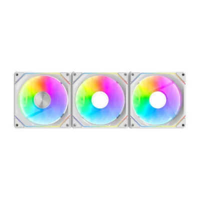 ARGB arvutiventilaatorid Darkflash Gauss G24 3-in-1 komplekt, valge, 120 mm