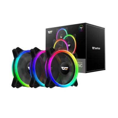 ARGB korpuse ventilaatorid Darkflash DR12 Pro 3 tk 120 mm must