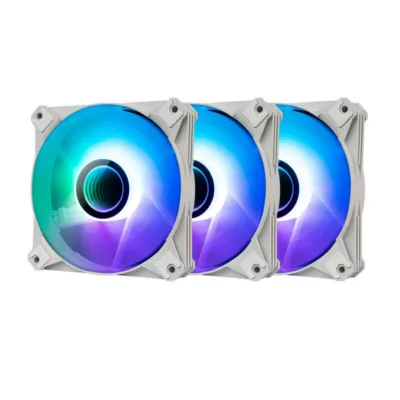 ARGB ventilaatorite komplekt Darkflash Infinity 8 3in1, 120mm, valge