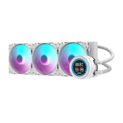 ARGB vesijahutus LCD-ekraaniga Darkflash DN-D360 White, 3x120 mm ARGB ventilaatorid