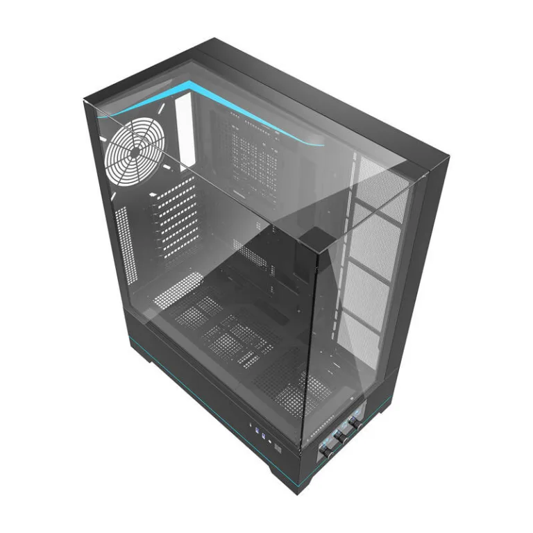 ATX arvutikorpus klaasiga Darkflash DY450L, karastatud klaas, must (ilma ventilaatoriteta)
