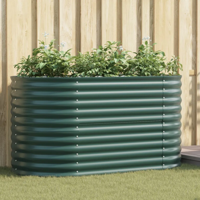 Aed Tõstetud Peenar Roheline 160x80x81 cm Galvaniseeritud Teras