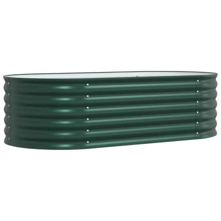 Aed tõstetud peenar roheline 160x80x44 cm tsingitud teras