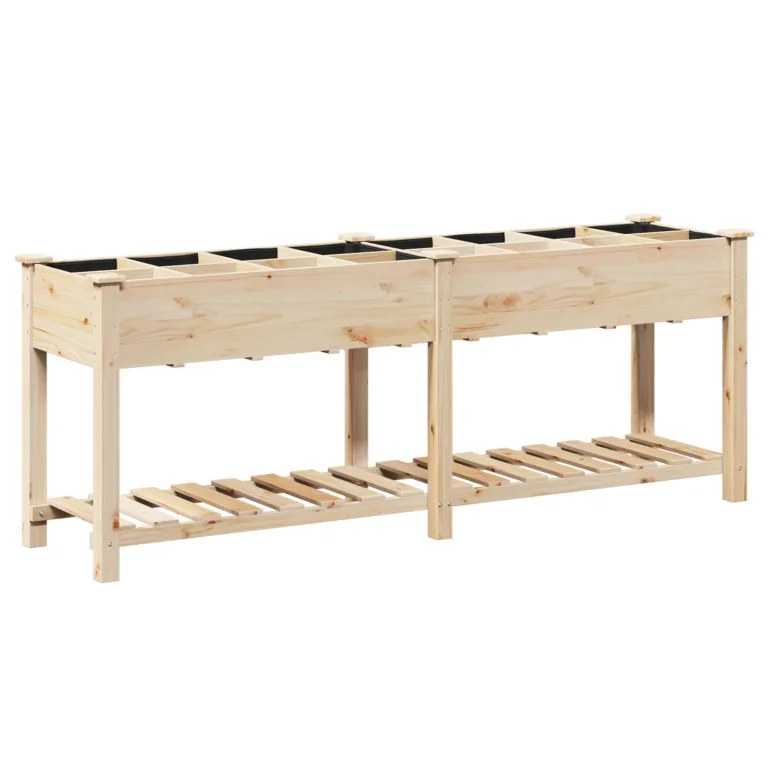 Aedade istutuskarp restidega 203x53x76 cm Kindel puit Kuusk