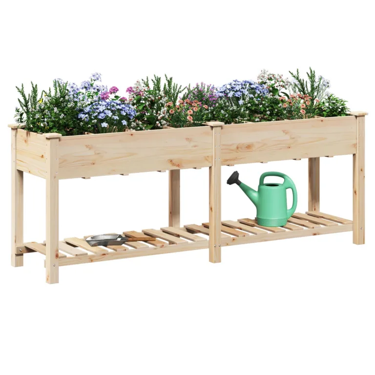 Aedade istutuskarp restidega 203x53x76 cm Kindel puit Kuusk