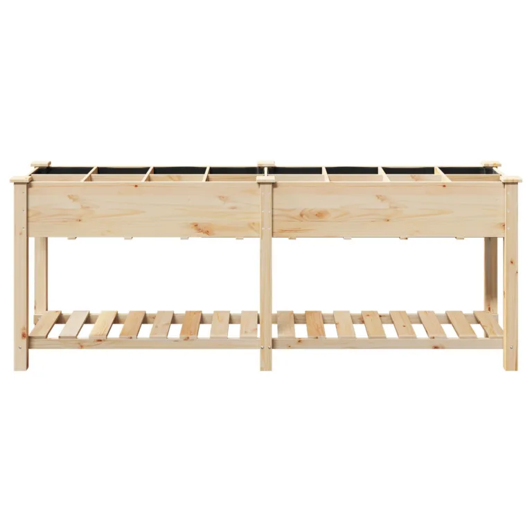 Aedade istutuskarp restidega 203x53x76 cm Kindel puit Kuusk