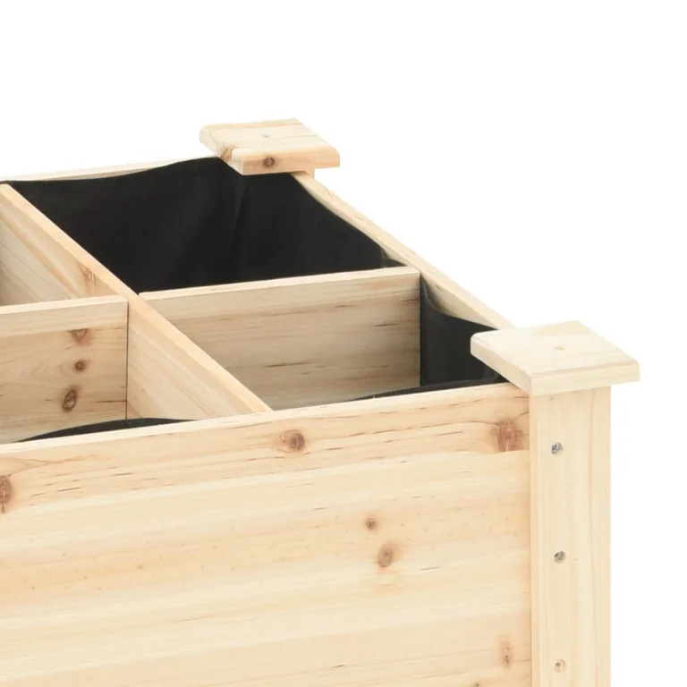 Aedade istutuskarp restidega 203x53x76 cm Kindel puit Kuusk