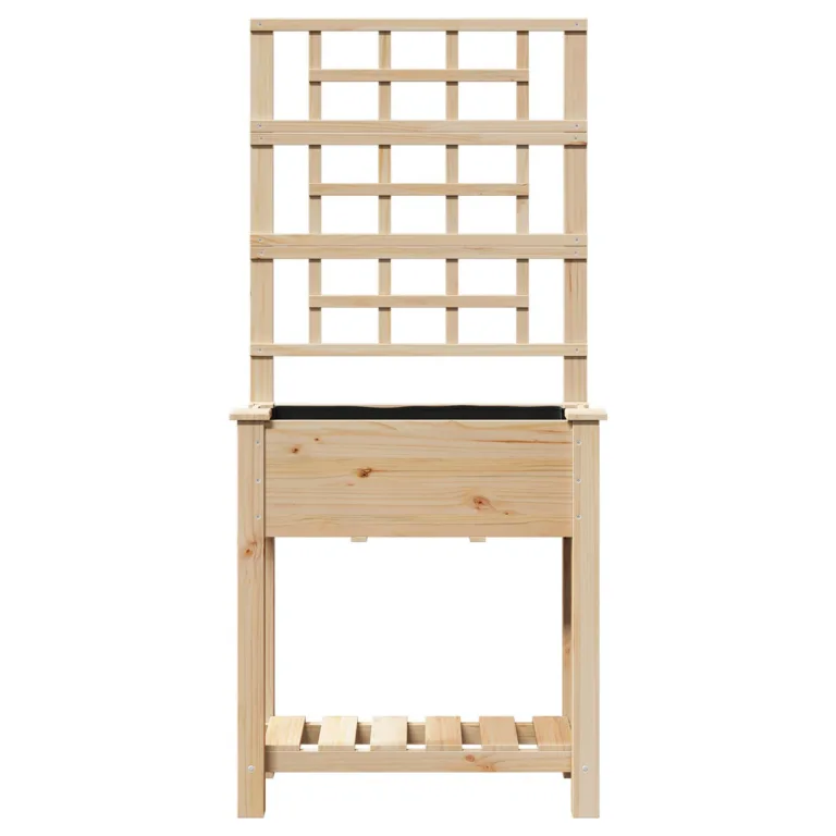 Aedade kast trellise ja riiuliga 71x37x152 cm Tugev puit kuusk