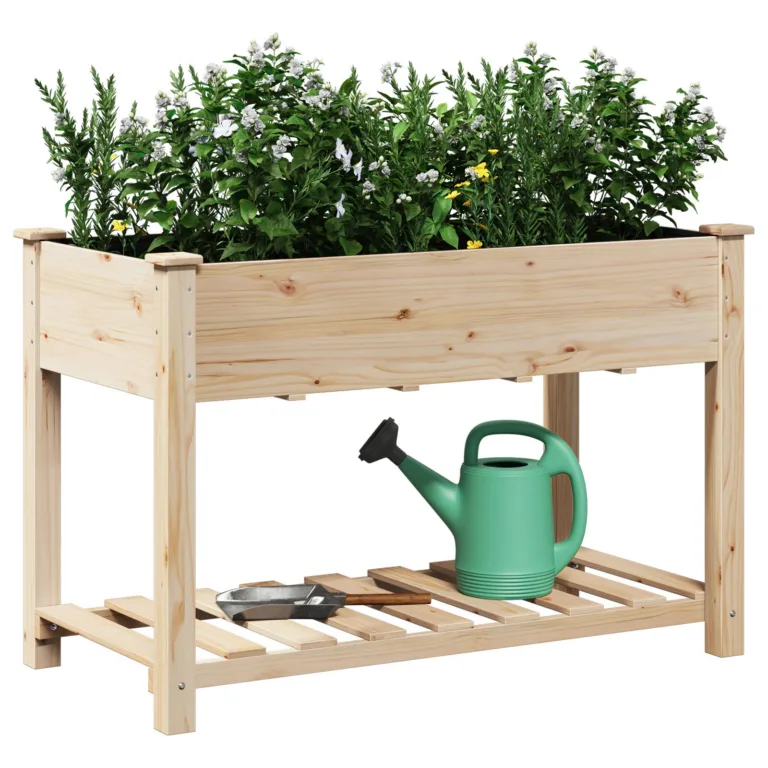 Aia Istutuskast riiuliga 115x59x76 cm Tugev Okaspuu