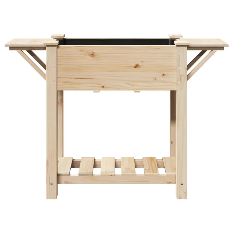 Aiakast riiulitega 111x37x76 cm Tugev Puidust Männipuit