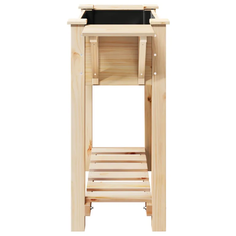 Aiakast riiulitega 111x37x76 cm Tugev Puidust Männipuit