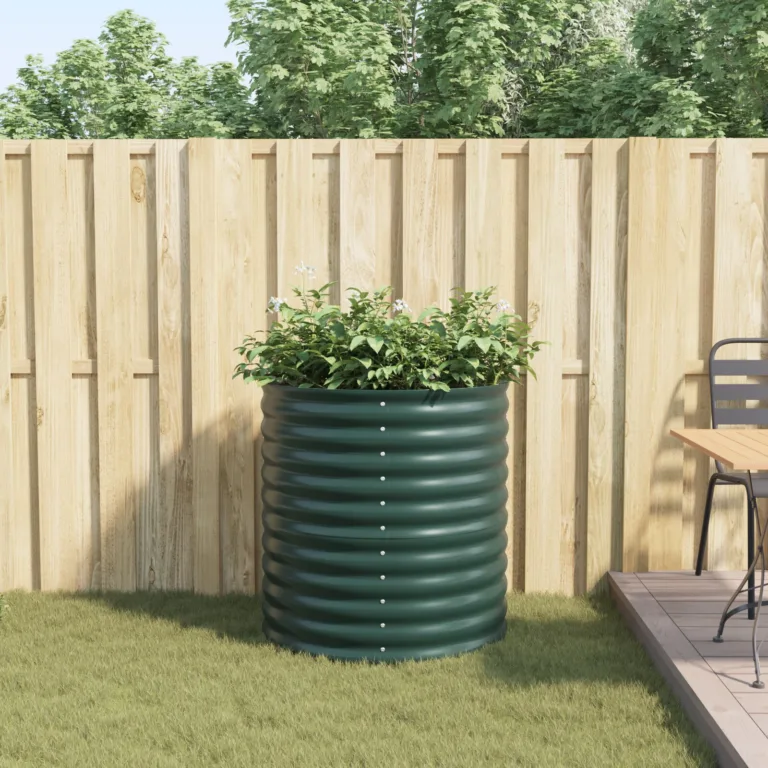 Aianduse Tõstetud Peenar Roheline 80x80x81 cm Galvaniseeritud Teras