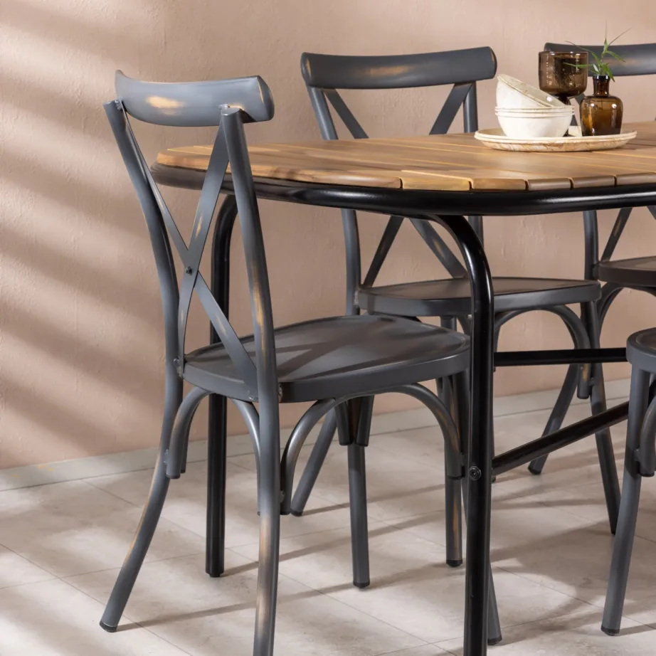 Akaatsiapuidust aia söögilaua komplekt Holmbeck, GR23397 – 7