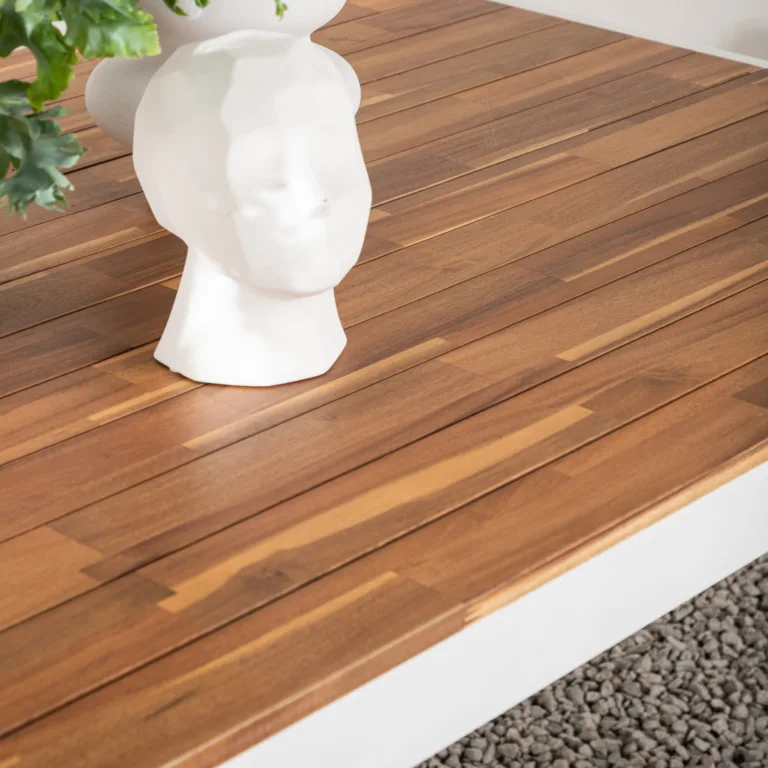 Akaatsiapuidust aia söögilaud Bois, naturaalne/valge, 200x100, 9554-069 9554-069