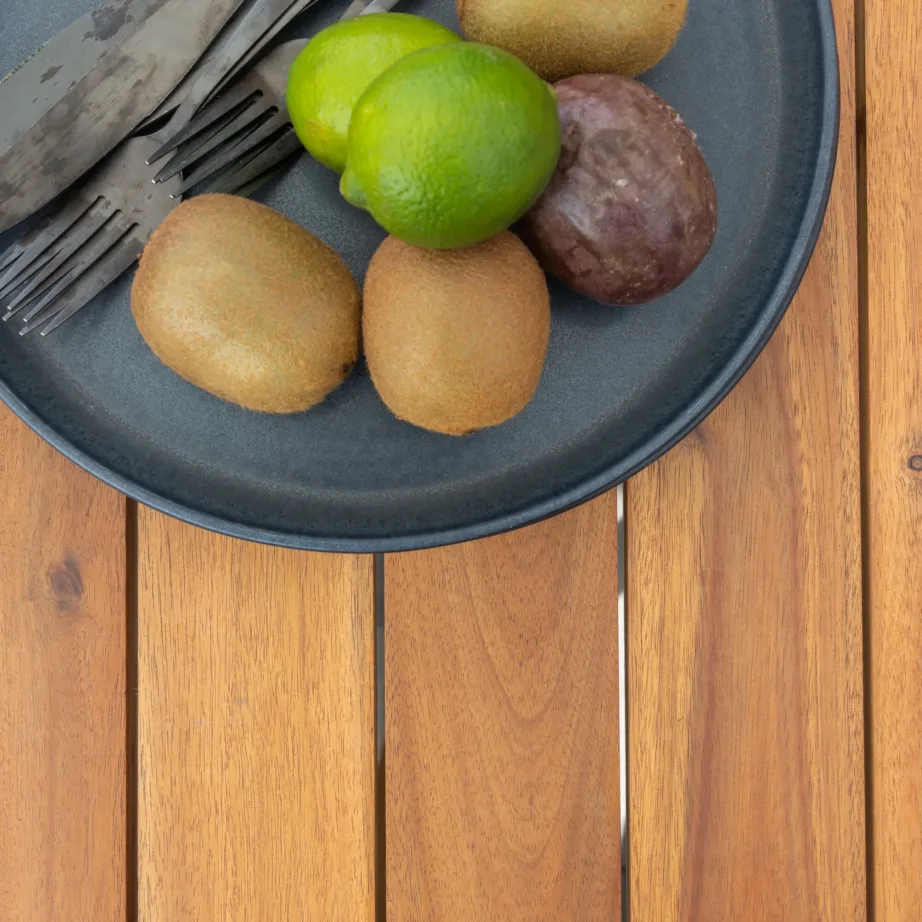 Akaatsiapuidust aia söögilaud Khung, must/naturaalne, 200×100, 1454-408 – 10