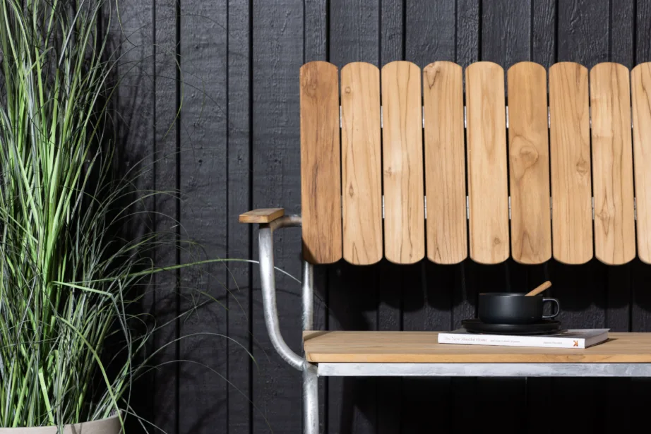 Akaatsiapuidust aiapink Holmsund, naturaalne/hõbedane, 40x140xSH46, 6022-002 – 7