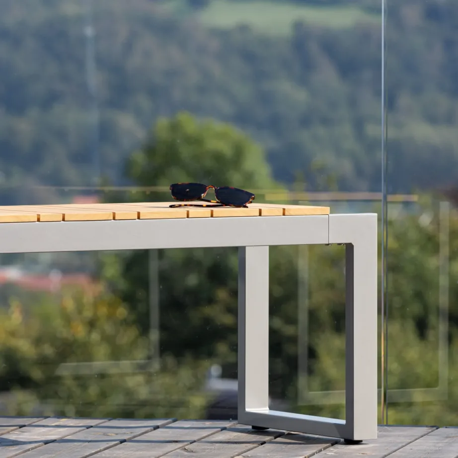 Akaatsiapuidust aiapink Zenia, tumehall/naturaalne, 100 cm, 9589-331 – 7