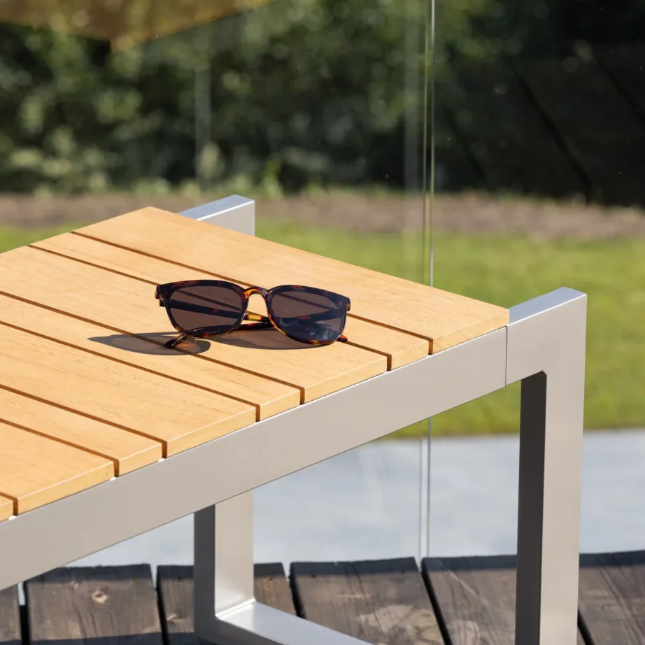 Akaatsiapuidust aiapink Zenia, tumehall/naturaalne, 100 cm, 9589-331 – 8