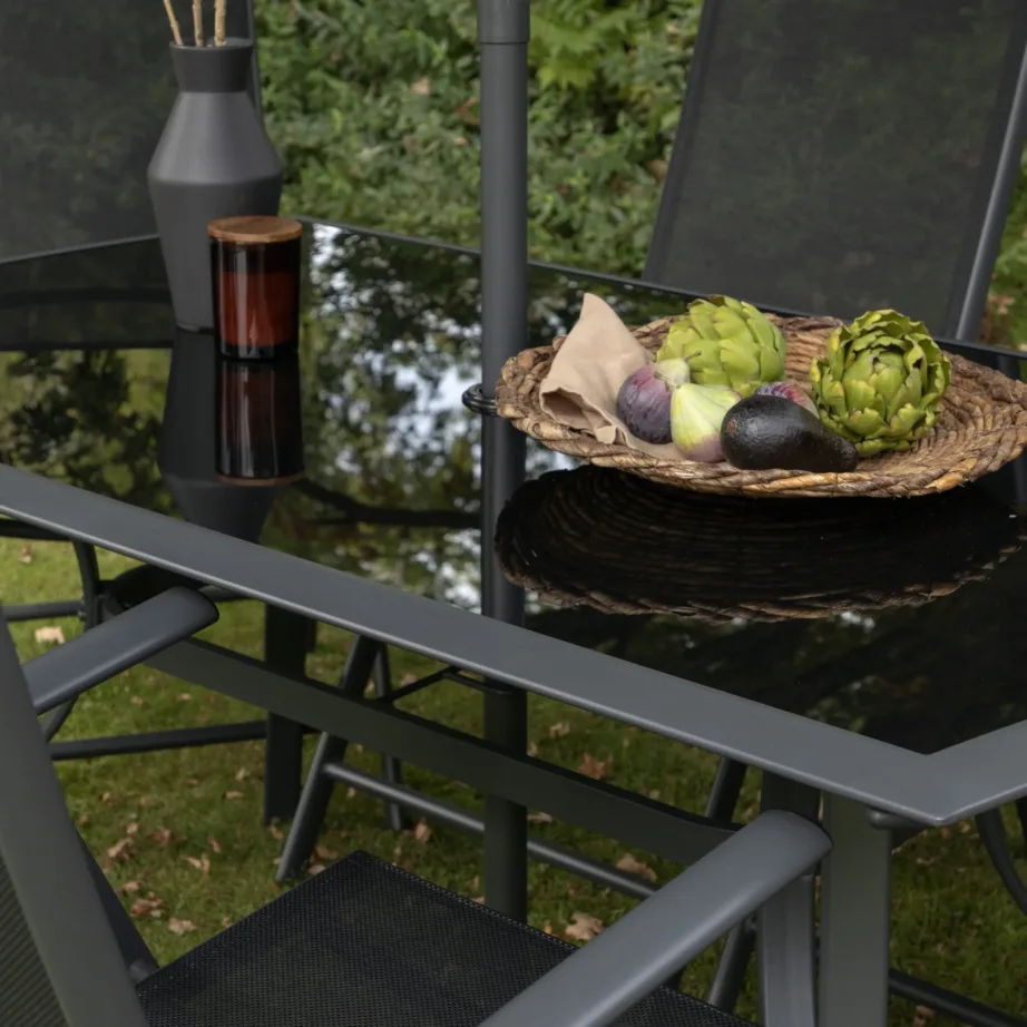 Aiamööbli komplekt, aialaud, 6 tooli ja päikesevari Brekki, 2051-408 – 12